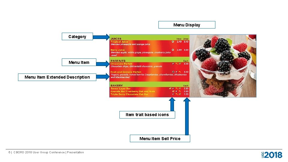 Menu Display Category Menu Item Extended Description Item trait based icons Menu Item Sell