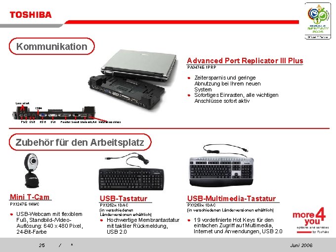 Kommunikation Advanced Port Replicator III Plus PA 3474 E-1 PRP ● Zeitersparnis und geringe