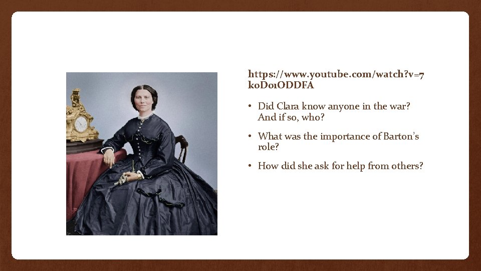 https: //www. youtube. com/watch? v=7 k 0 D 01 ODDFA • Did Clara know