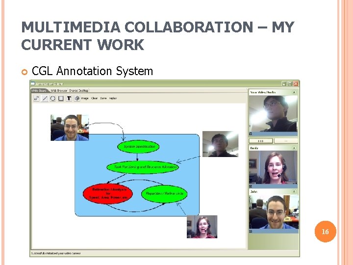 MULTIMEDIA COLLABORATION – MY CURRENT WORK CGL Annotation System 16 MULTIMEDIA COLLABORATION – MY CURRENT WORK CGL Annotation System 16