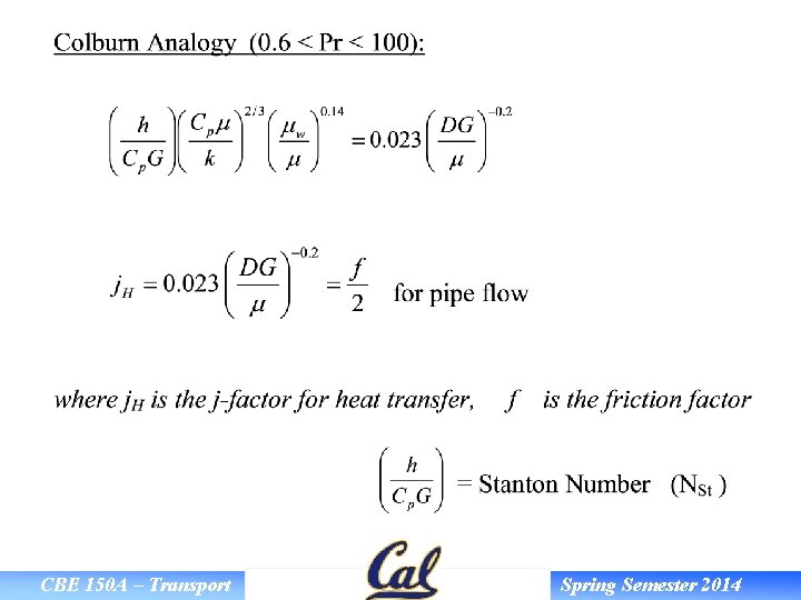 CBE 150 A – Transport Spring Semester 2014 