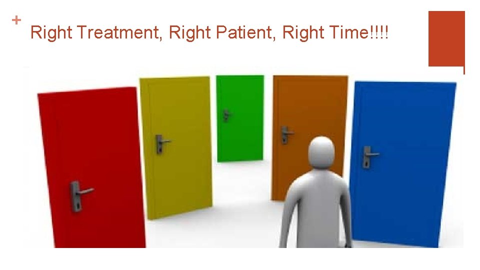 + Right Treatment, Right Patient, Right Time!!!! 