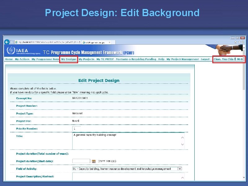 Project Design: Edit Background 