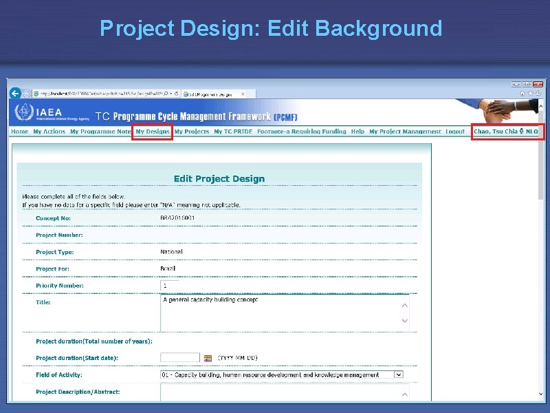 Project Design: Edit Background 