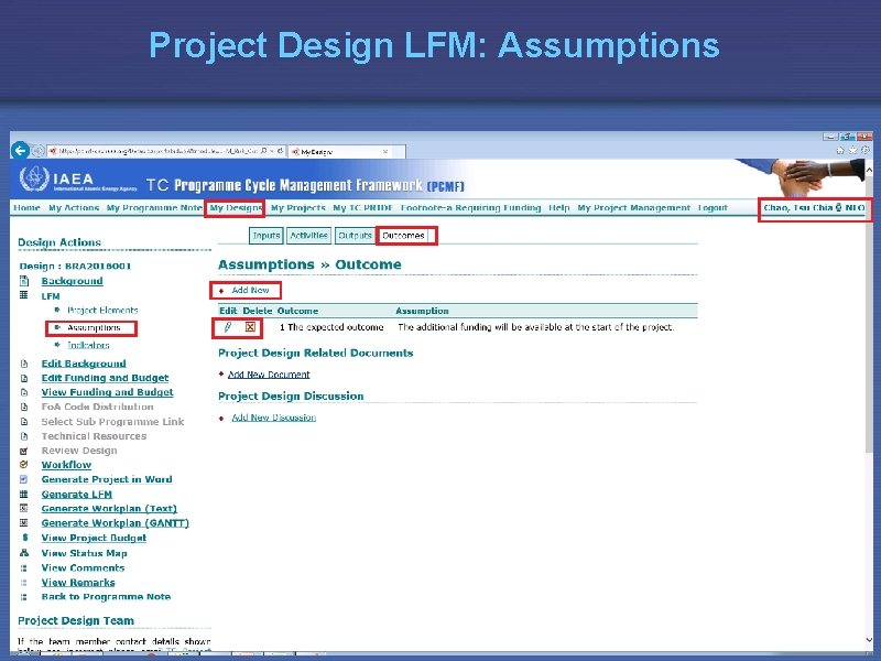 Project Design LFM: Assumptions 