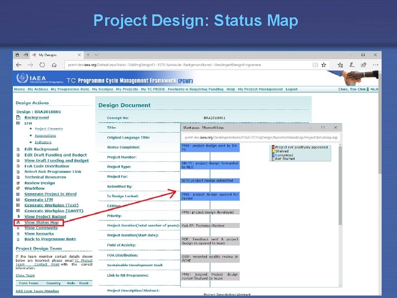 Project Design: Status Map 