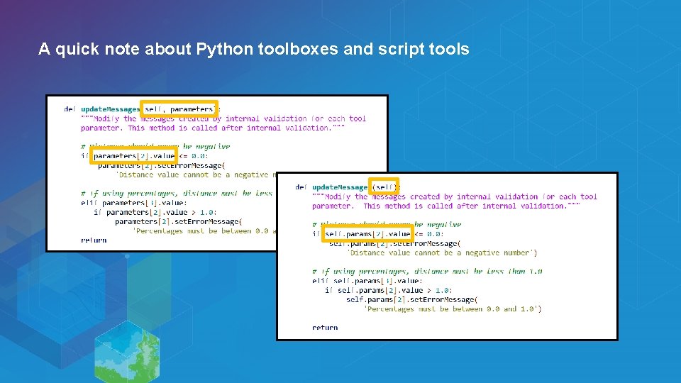 A quick note about Python toolboxes and script tools 