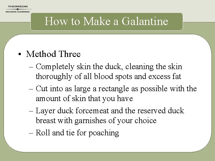How to Make a Galantine • Method Three – Completely skin the duck, cleaning