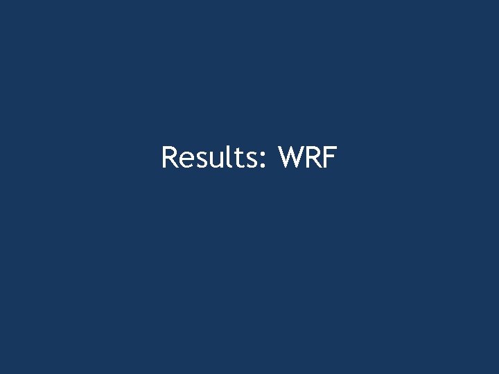 Results: WRF 