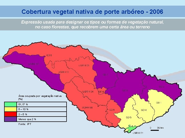 Cobertura vegetal nativa de porte arbóreo - 2006 Expressão usada para designar os tipos