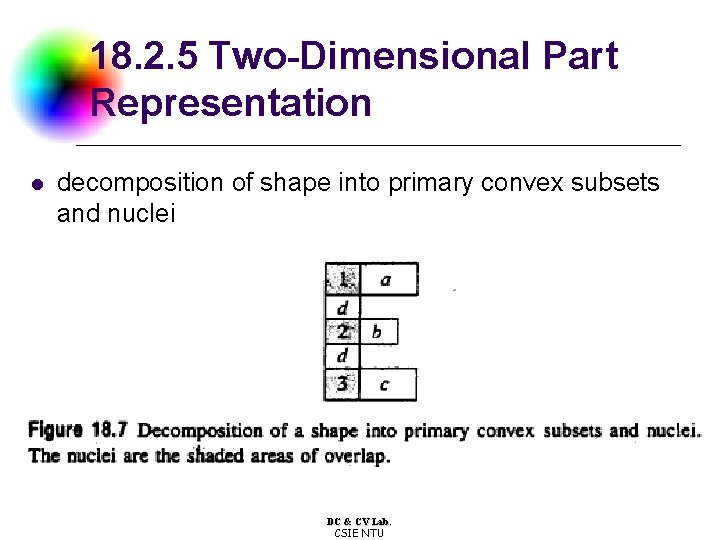 18. 2. 5 Two-Dimensional Part Representation l decomposition of shape into primary convex subsets