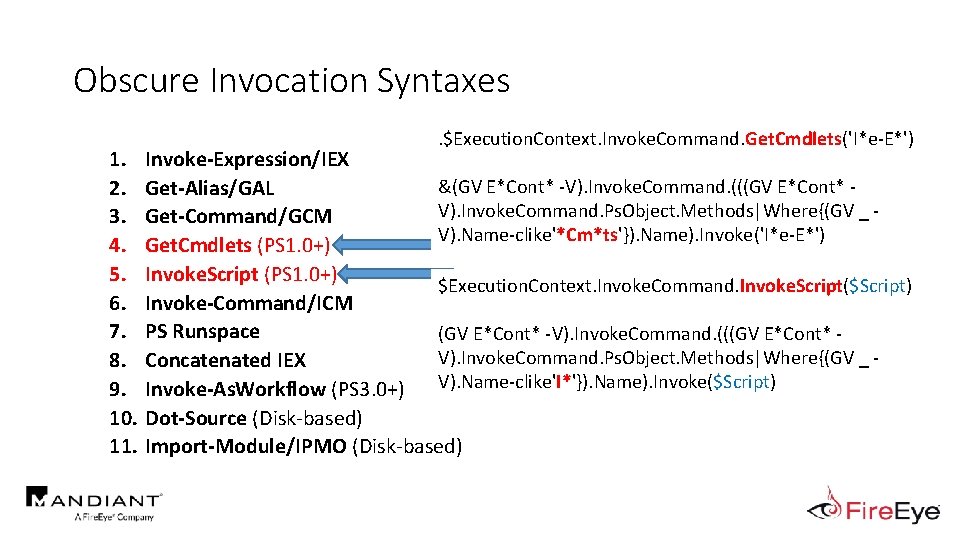 Obscure Invocation Syntaxes 1. 2. 3. 4. 5. 6. 7. 8. 9. 10. 11.