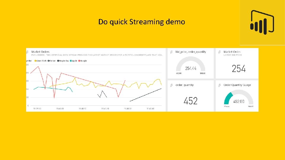 Do quick Streaming demo 