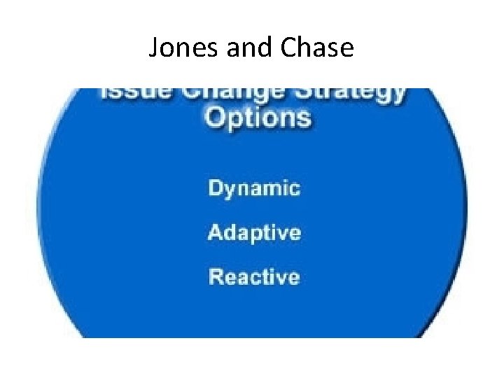 Jones and Chase 