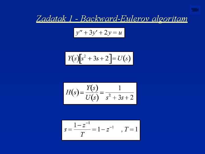 Zadatak 1 - Backward-Eulerov algoritam 
