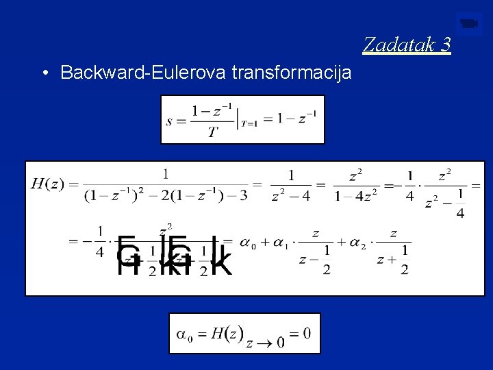 Zadatak 3 • Backward-Eulerova transformacija 