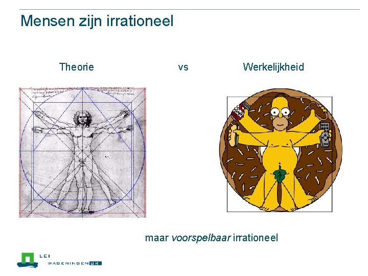 Mensen zijn irrationeel Theorie vs Werkelijkheid maar voorspelbaar irrationeel 