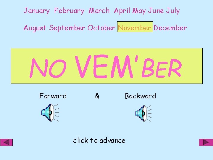 January February March April May June July August September October November December NO Forward