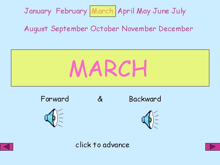 January February March April May June July August September October November December MARCH Forward