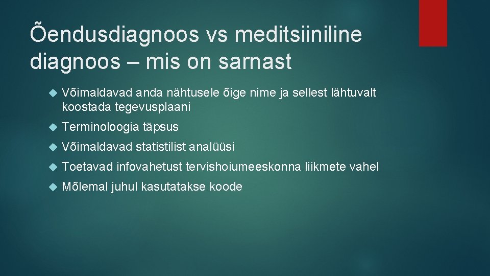 Õendusdiagnoos vs meditsiiniline diagnoos – mis on sarnast Võimaldavad anda nähtusele õige nime ja