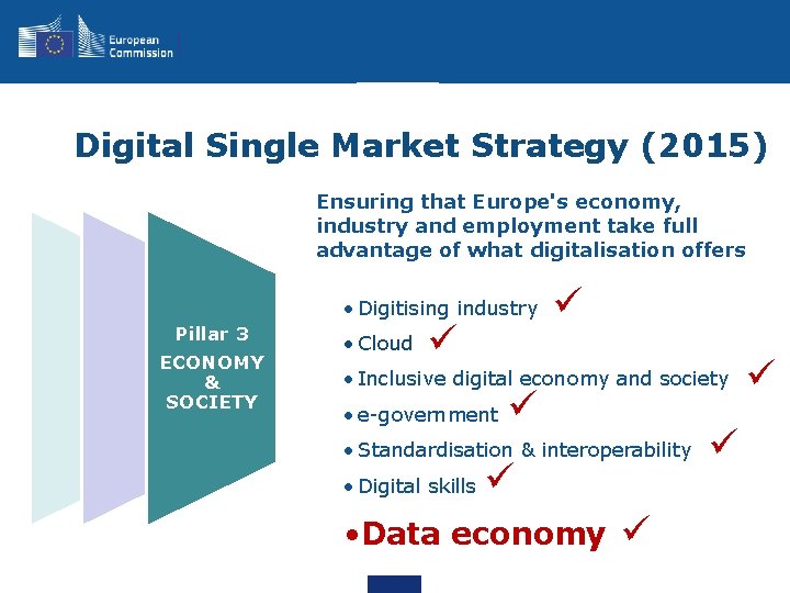 Digital Single Market Strategy (2015) Ensuring that Europe's economy, industry and employment take full