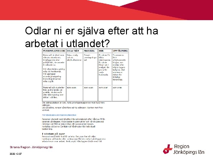 Odlar ni er själva efter att ha arbetat i utlandet? Strama Region Jönköpinsg län