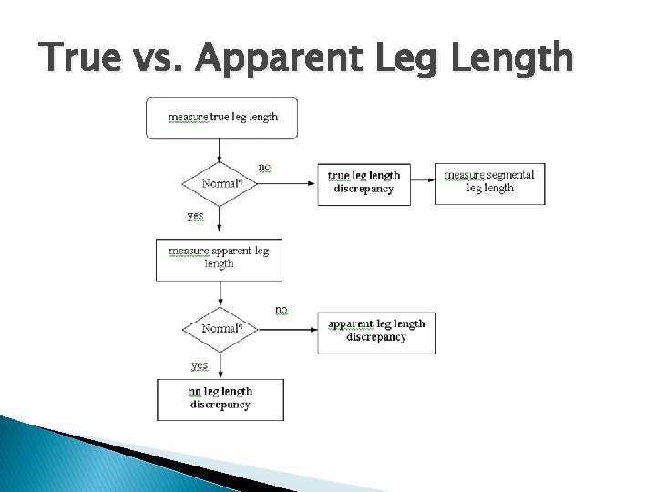 True vs. Apparent Leg Length 