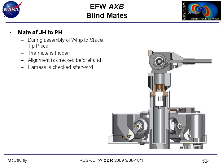 EFW AXB Blind Mates • Mate of JH to PH – During assembly of