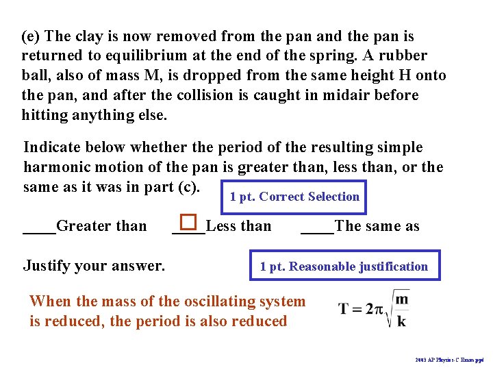 (e) The clay is now removed from the pan and the pan is returned