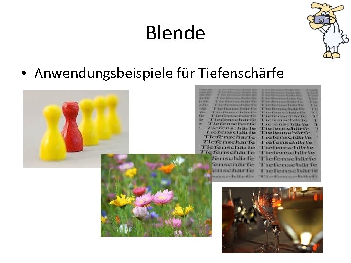 Blende • Anwendungsbeispiele für Tiefenschärfe 