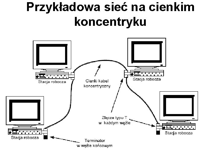 Przykładowa sieć na cienkim koncentryku 