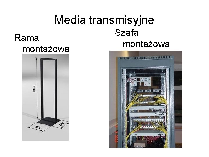 Media transmisyjne Rama montażowa Szafa montażowa 