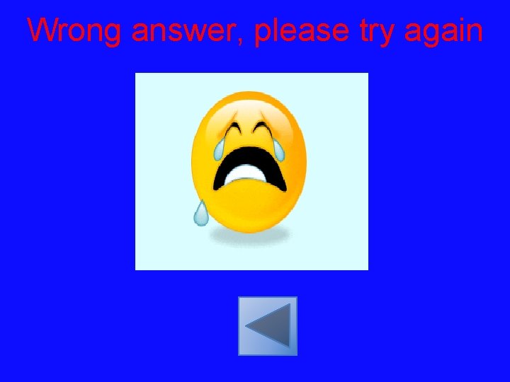 Wrong answer, please try again 