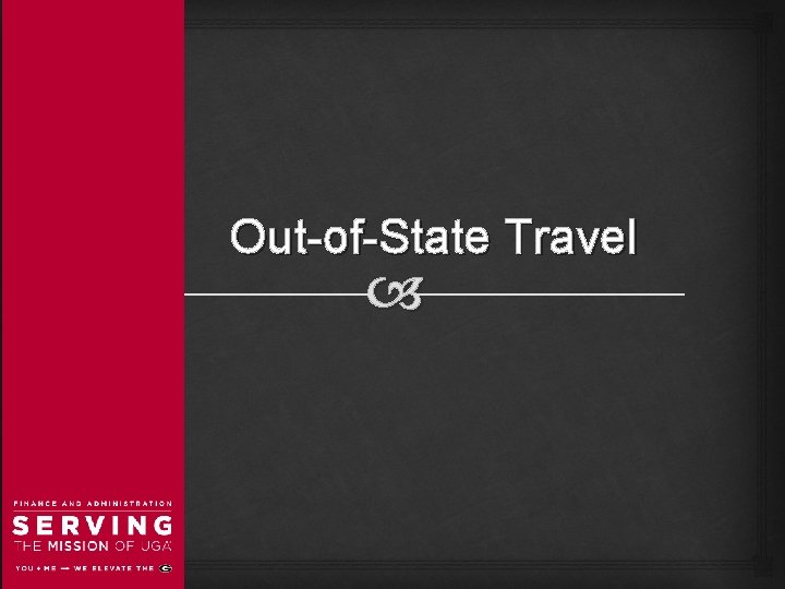 Out-of-State Travel 