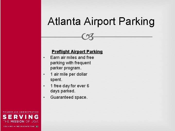 Atlanta Airport Parking • • Preflight Airport Parking Earn air miles and free parking