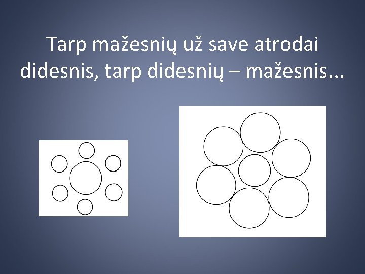 Tarp mažesnių už save atrodai didesnis, tarp didesnių – mažesnis. . . 