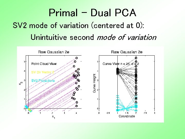 Primal - Dual PCA SV 2 mode of variation (centered at 0): Unintuitive second