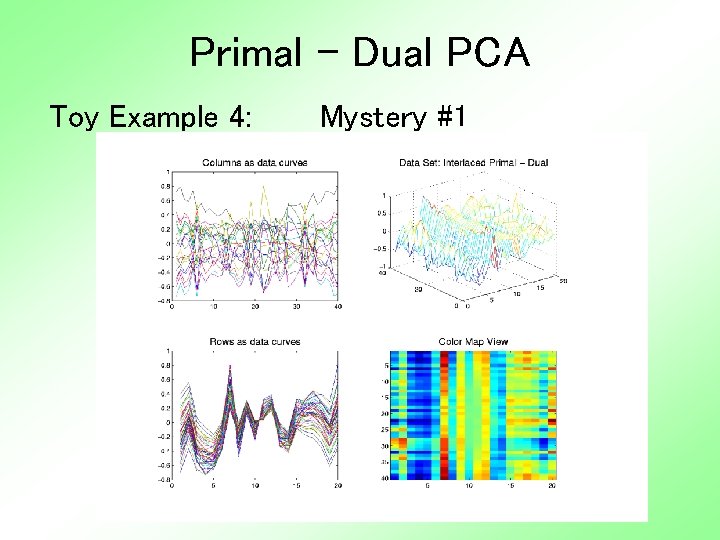 Primal - Dual PCA Toy Example 4: Mystery #1 