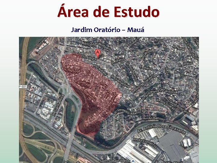 Área de Estudo Jardim Oratório – Mauá 