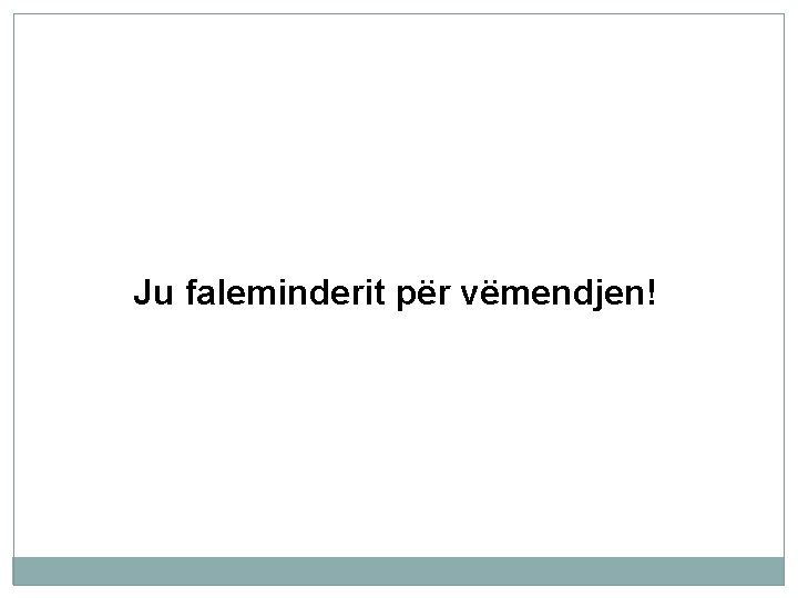 Ju faleminderit për vëmendjen! 