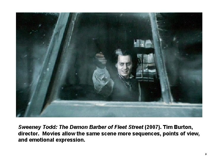 Sweeney Todd: The Demon Barber of Fleet Street (2007). Tim Burton, director. Movies allow