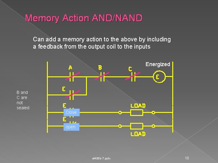 Memory Action AND/NAND Can add a memory action to the above by including a