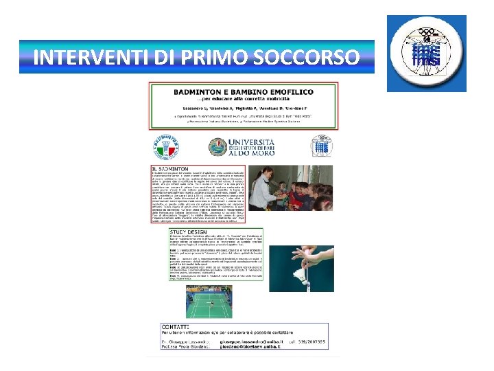 INTERVENTI DI PRIMO SOCCORSO 