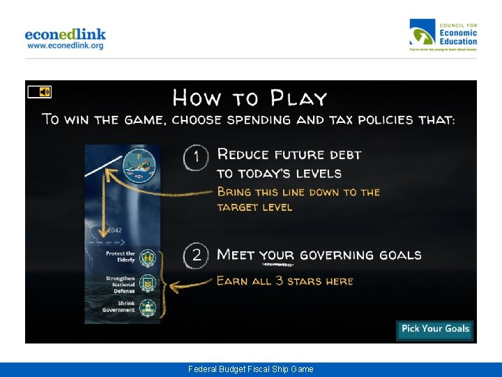 Federal Budget Fiscal Ship Game 