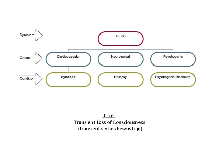 T-Lo. C: Transient Loss of Consciousness (transiënt verlies bewustzijn) 