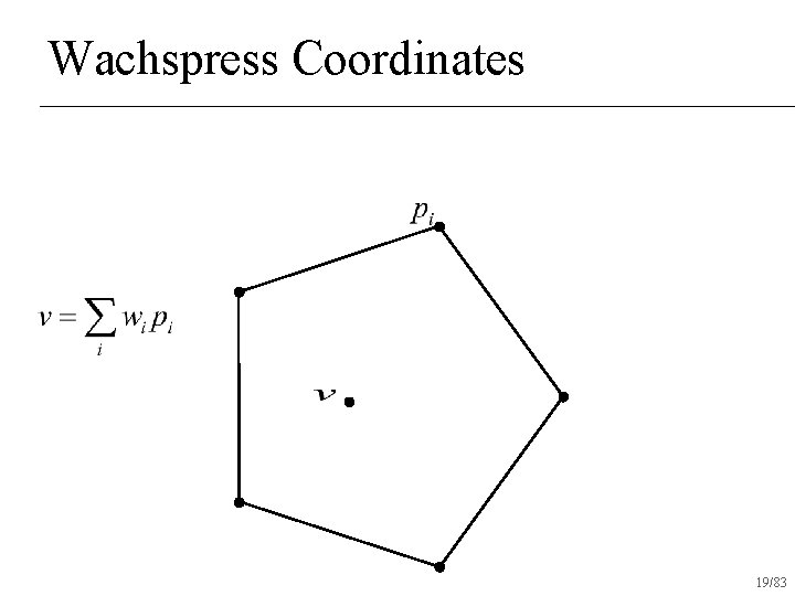 Wachspress Coordinates 19/83 