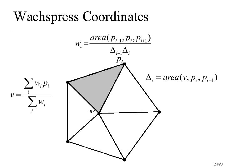 Wachspress Coordinates 24/83 