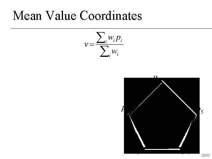 Mean Value Coordinates 29/83 