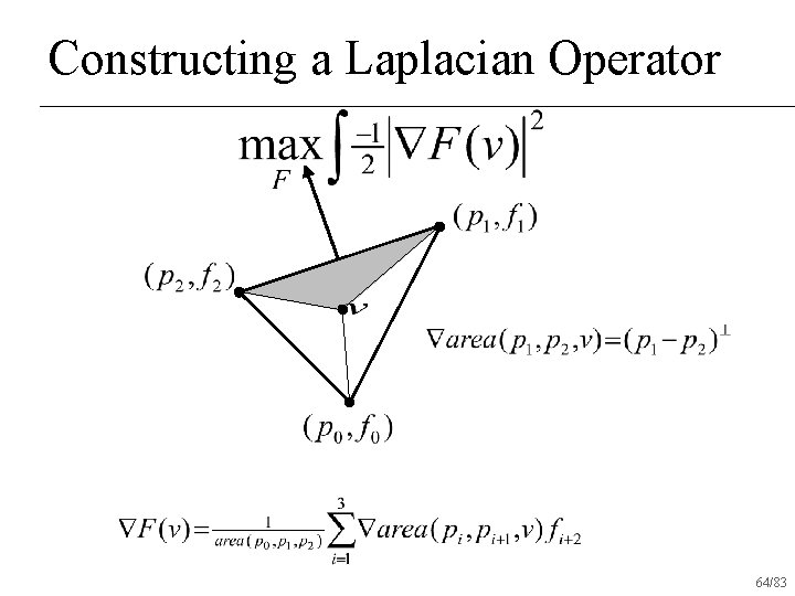 Constructing a Laplacian Operator 64/83 