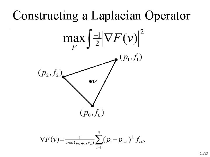 Constructing a Laplacian Operator 65/83 